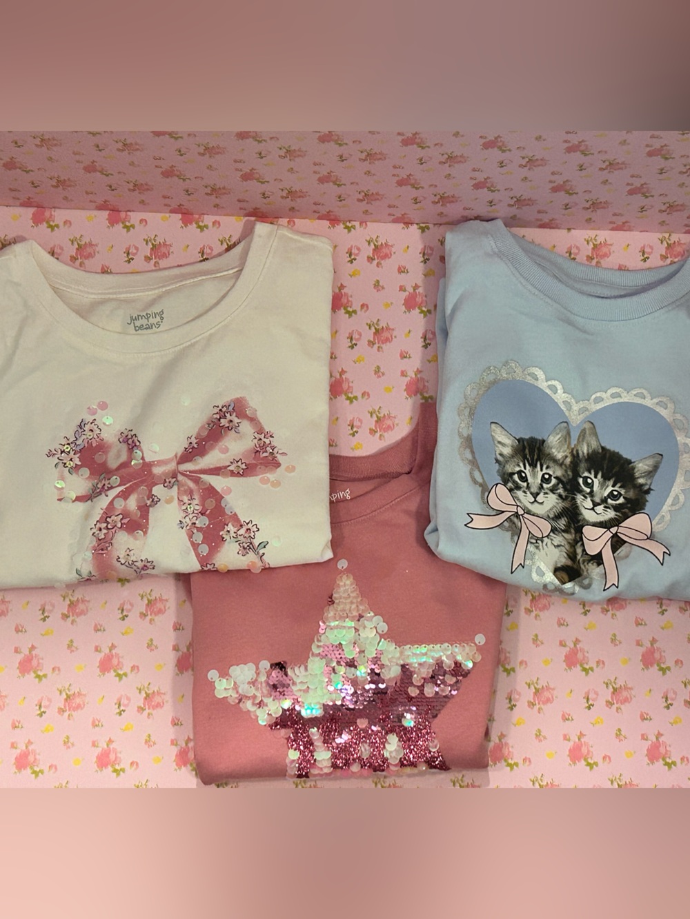 Girls adorable long sleeve tee 3 piece bundle size 6 NWT - Picture 2 of 8